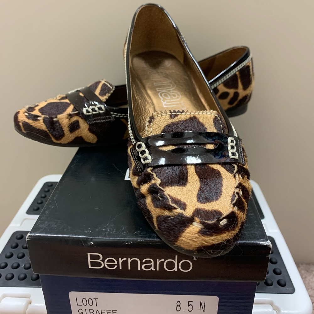 Bernardo Giraffe hair loafers.